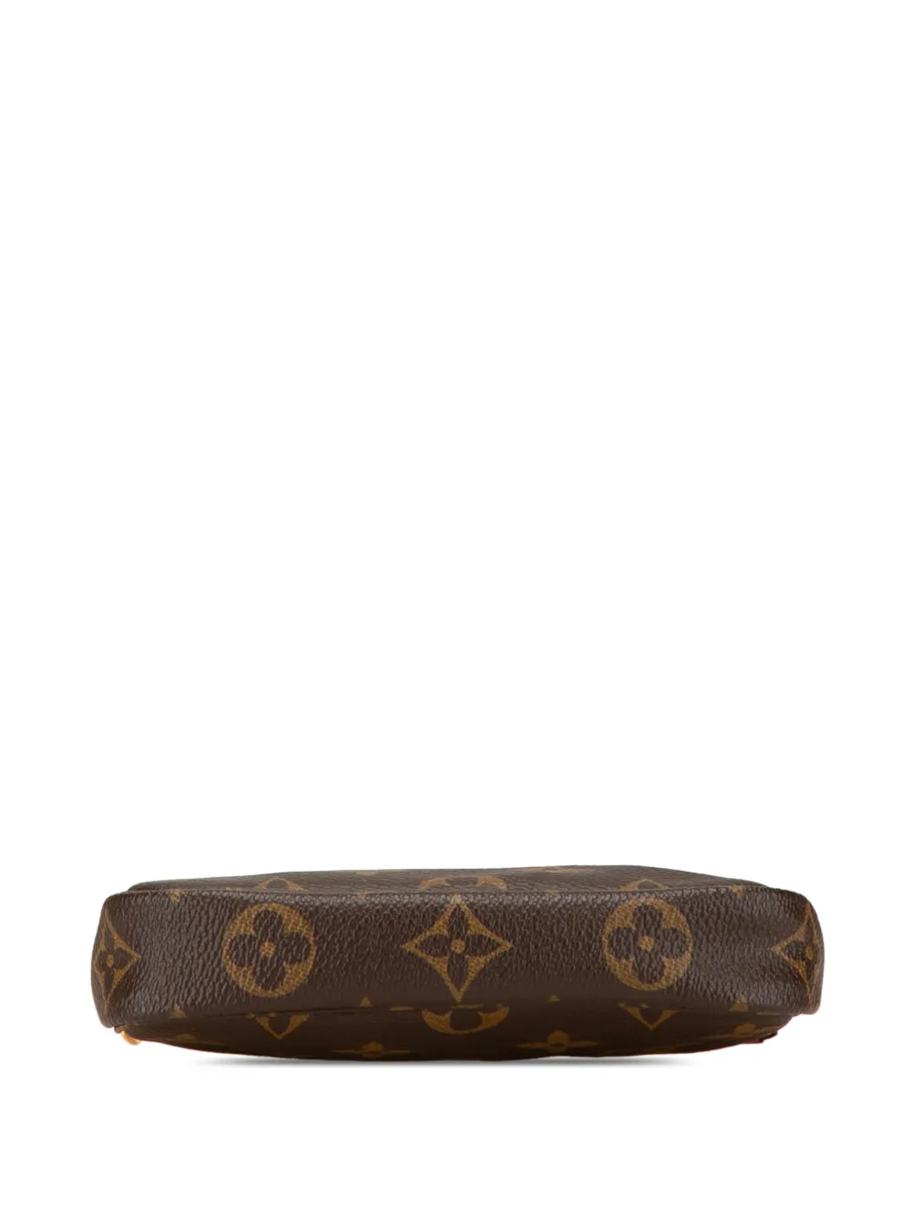 Pre-owned Louis Vuitton 2005 Monogram Mini Pochette Accessoires Handbag In Brown
