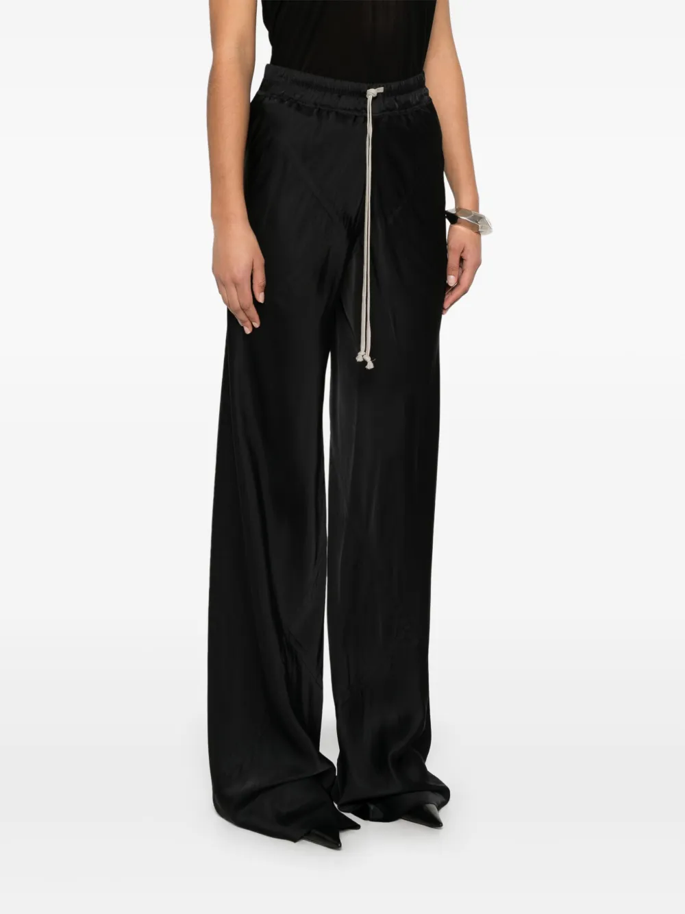 Shop Rick Owens Bias Trousers In Black
