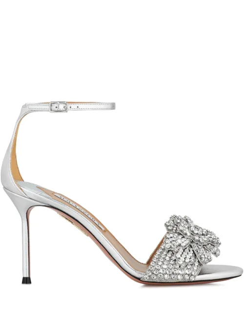 Sandales Peony Crystal 85 mm - Aquazzura - Modalova