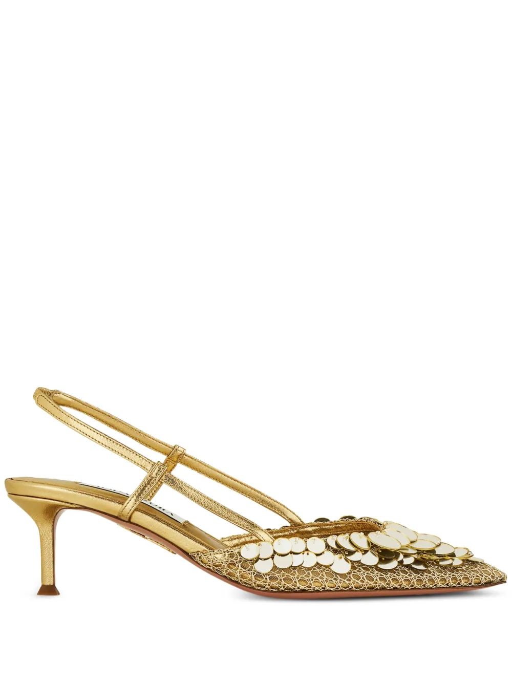 Aquazzura 50mm Can pumps Gold