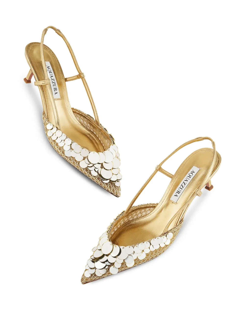 Aquazzura 50mm Can pumps Gold