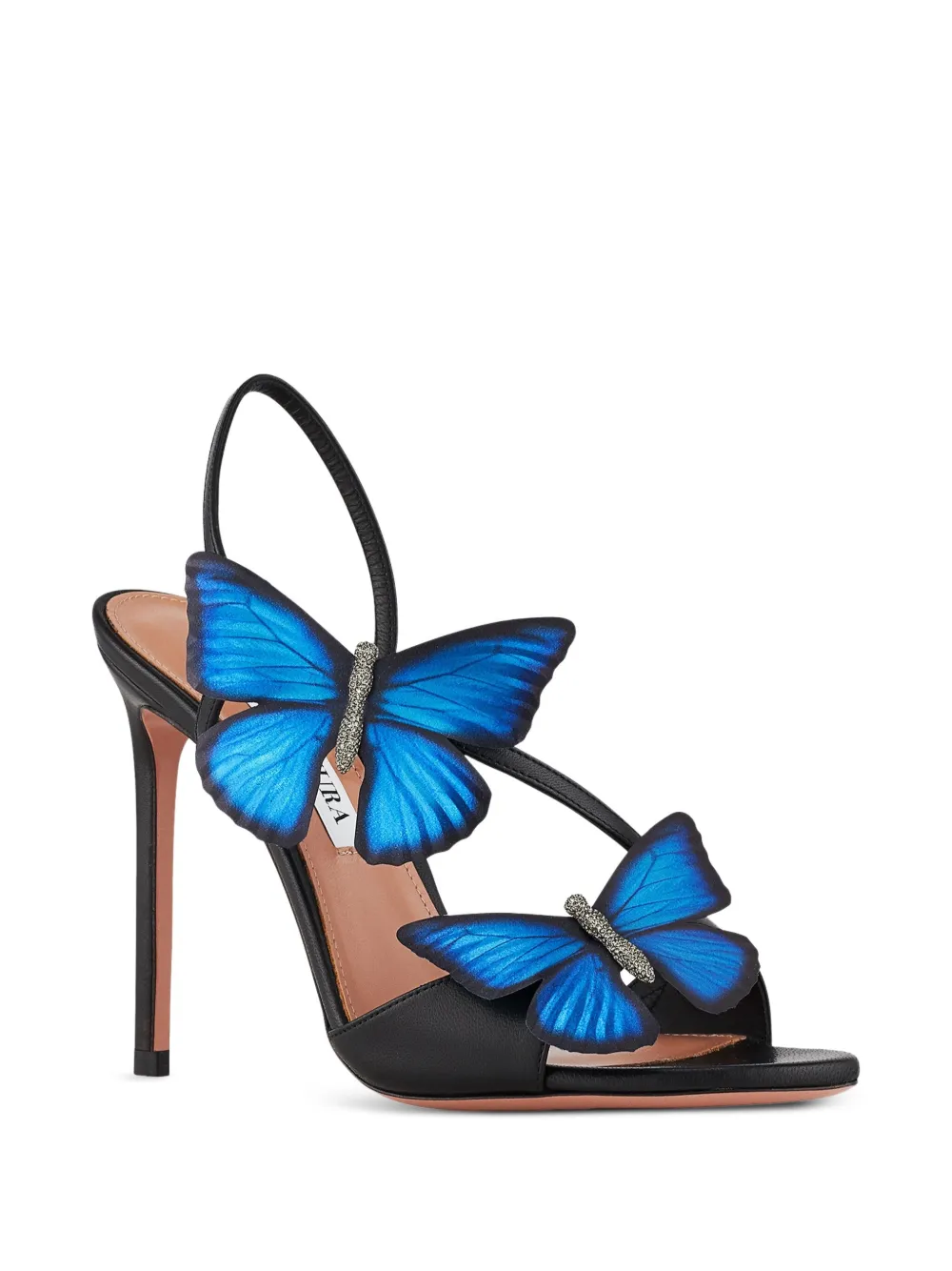 Aquazzura 105 mm Babylon sandalen Zwart