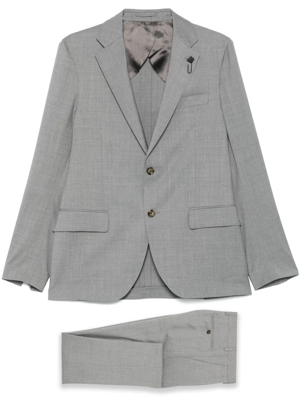 Lardini Two-piece Wool Suit In Gray