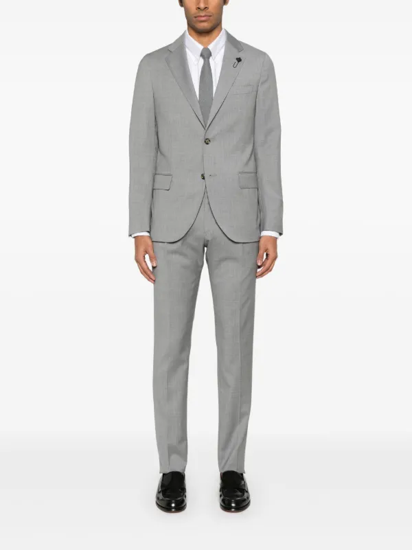 <美品>LARDINI ラルディーニ グレー ウール スーツ サイズ48 Lardini ウール スーツ | グレー | FARFETCH JP