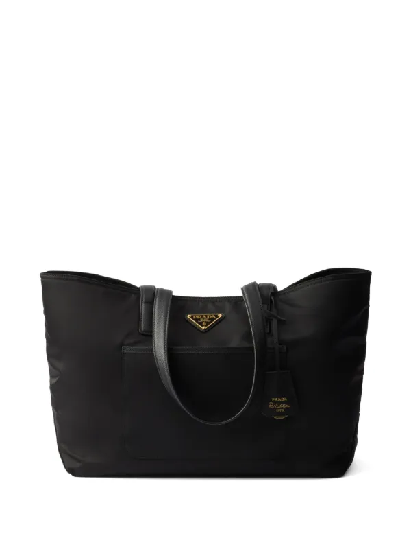 トートバッグ PRADA Black canvas medium Re-Edition 1978 handbag Prada Medium Re-Edition 1978 Tote Bag | Black | FARFETCH CA