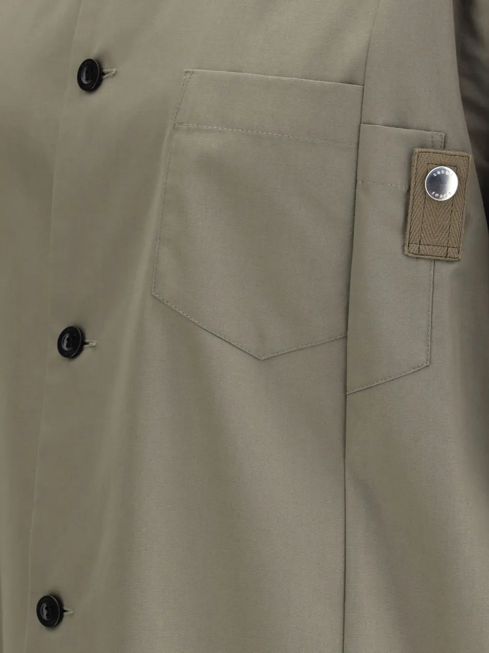 sacai Asymmetrisch overhemd Groen