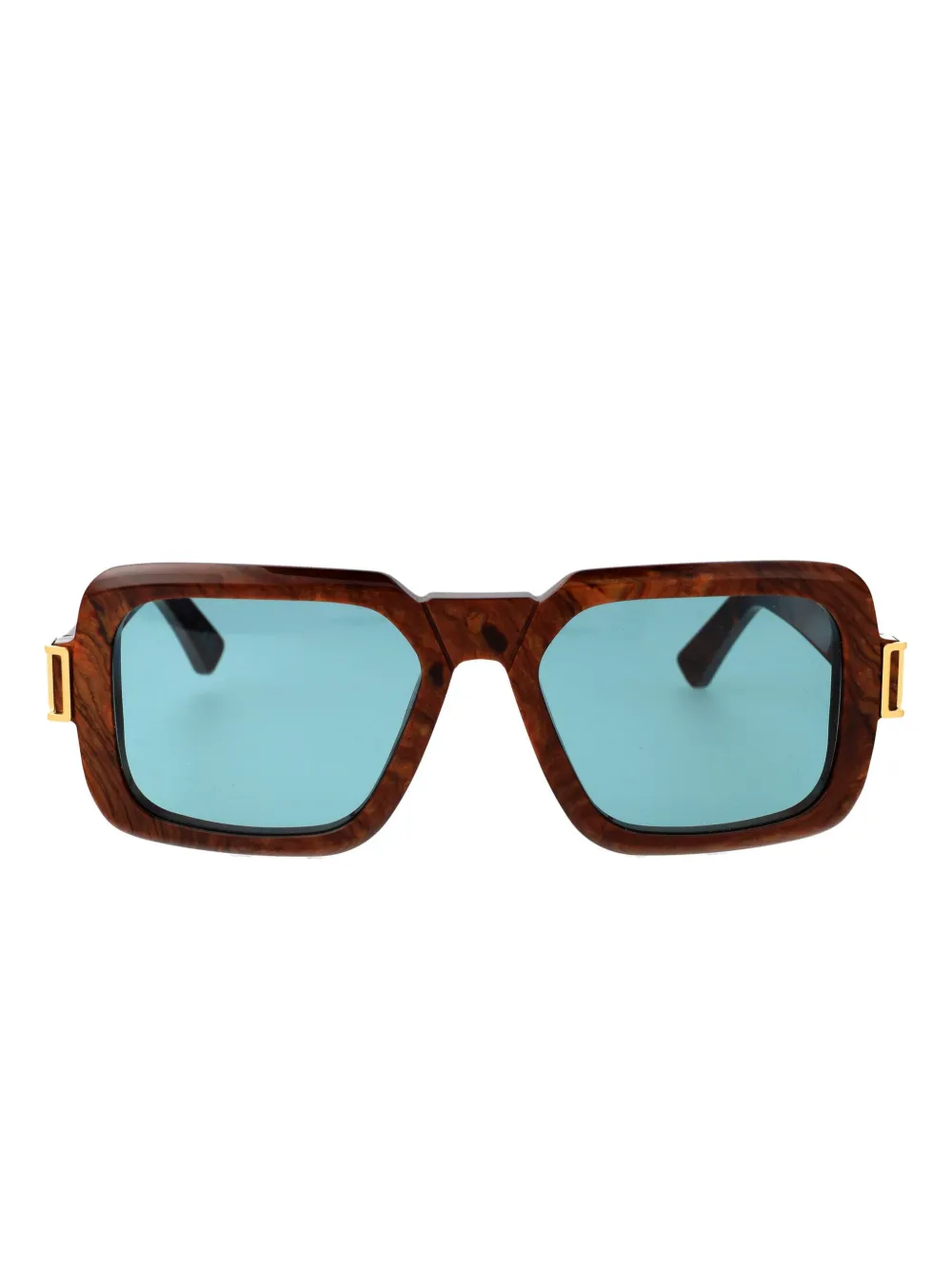 Marni Eyewear ロゴエングレーブ サングラス - ブラウン Marni Eyewear ロゴエングレーブ サングラス - ブラウン