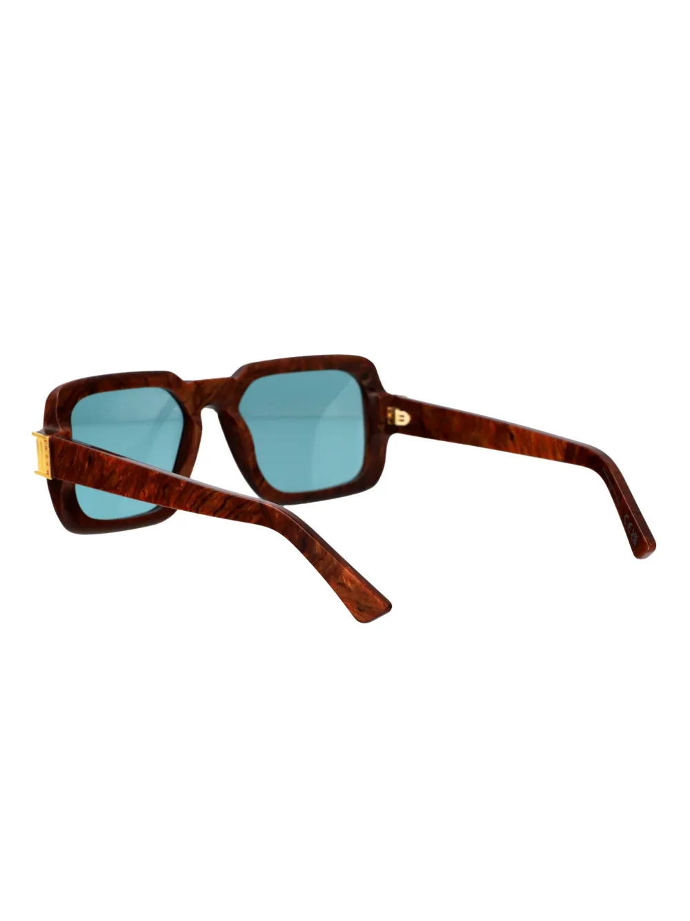 Marni Eyewear Zonnebril met gegraveerd logo Bruin