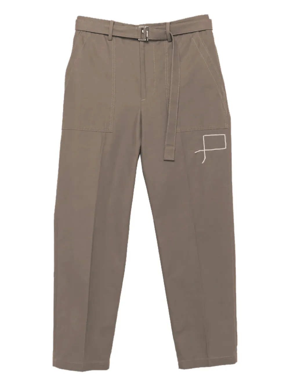 Sacai Broek met ceintuur Beige