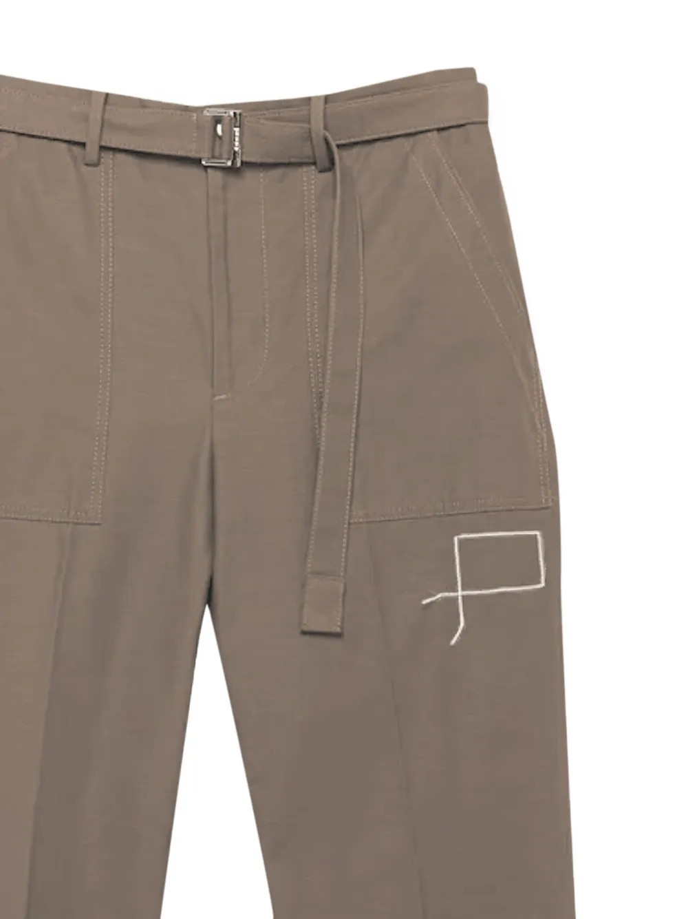 Sacai Broek met ceintuur - Beige