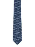 Zegna patterned-jacquard silk tie - Blue