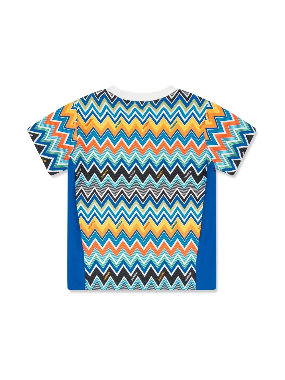 Missoni Kids zigzag-print T-shirt - Blauw