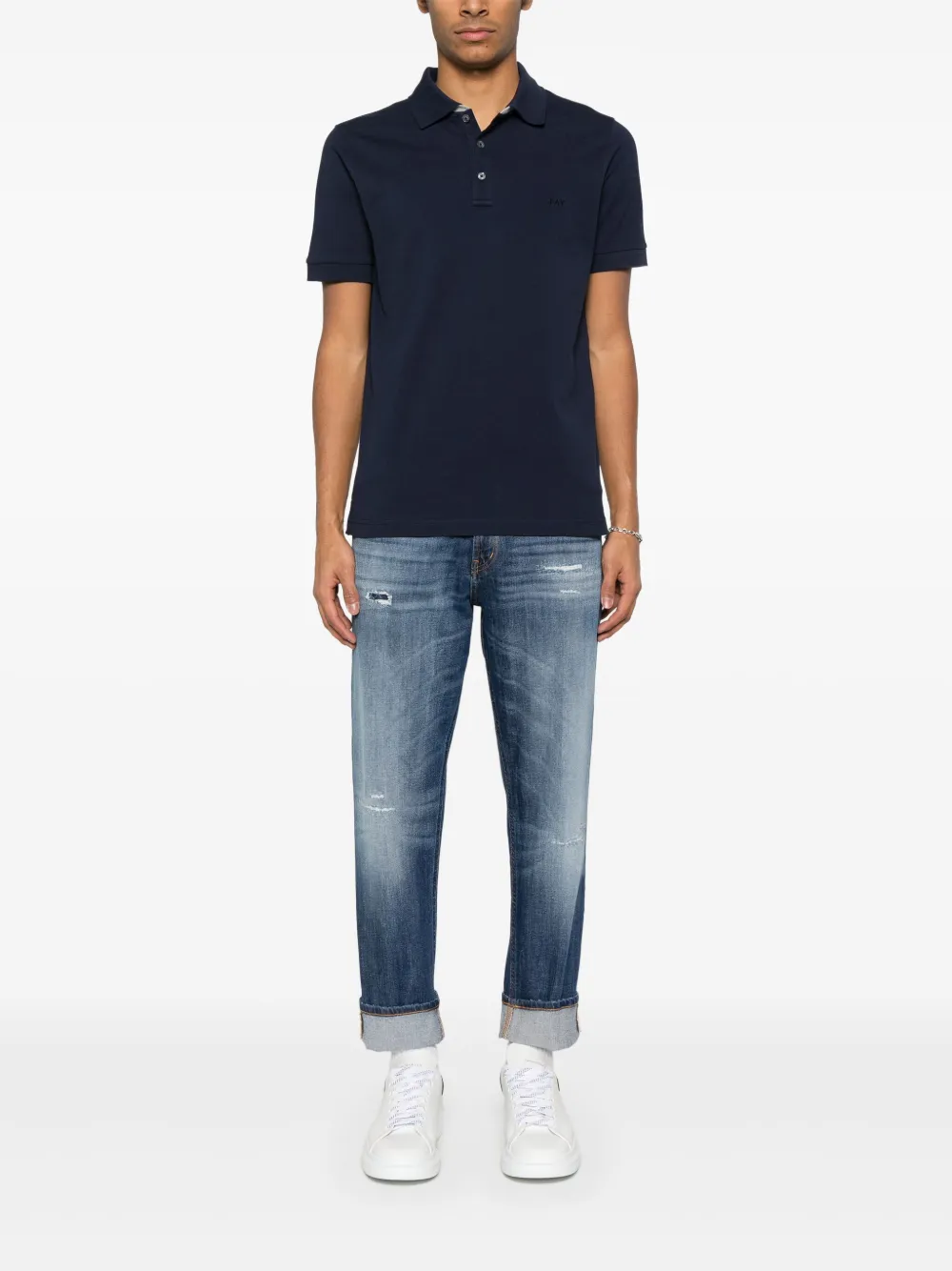 Fay Piqué poloshirt - Blauw