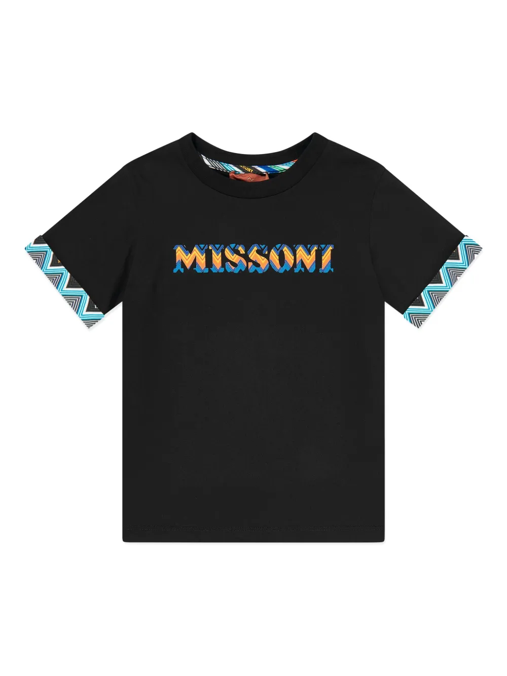 Missoni Kids zigzag-print T-shirt Zwart