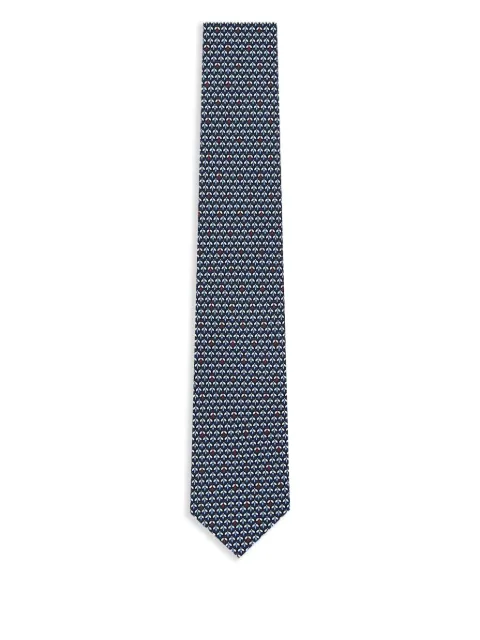 Zegna patterned-jacquard silk tie