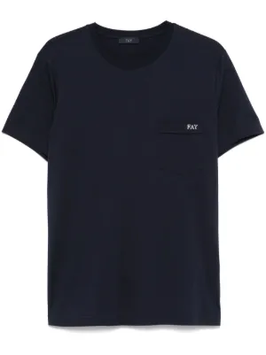 Tシャツ・カットソー Fay FRENCH NECK STRETCH SHIRT Men's Sweatshirts and T-Shirts: striped and plain t-shirts - Fay