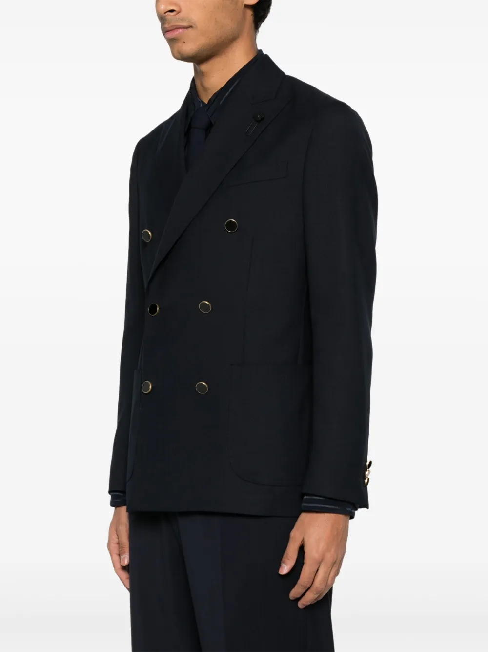 Lardini Blazer met dubbele rij knopen Blauw