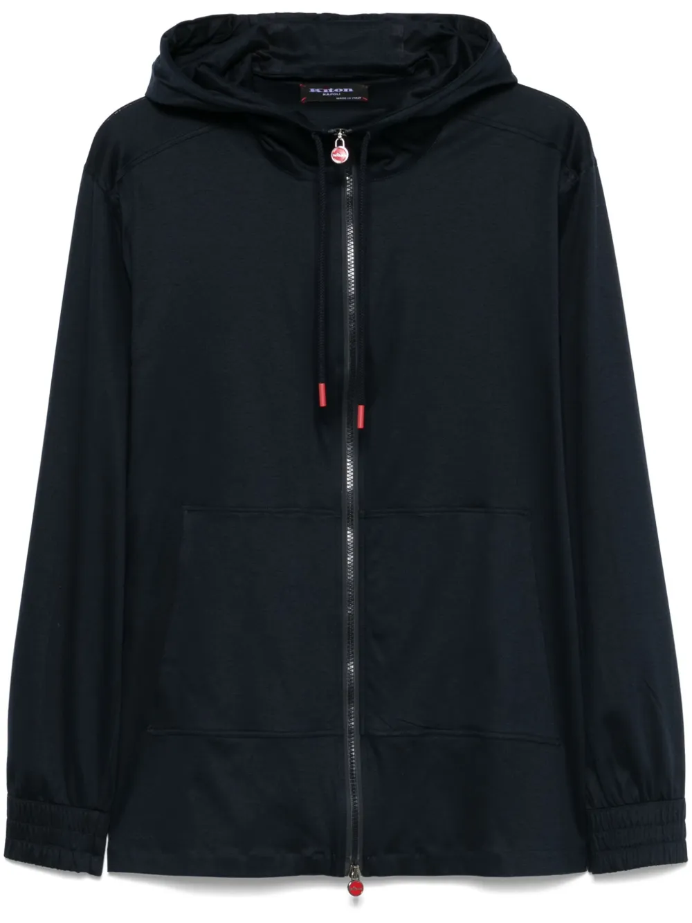 Kiton Katoenen hoodie Blauw