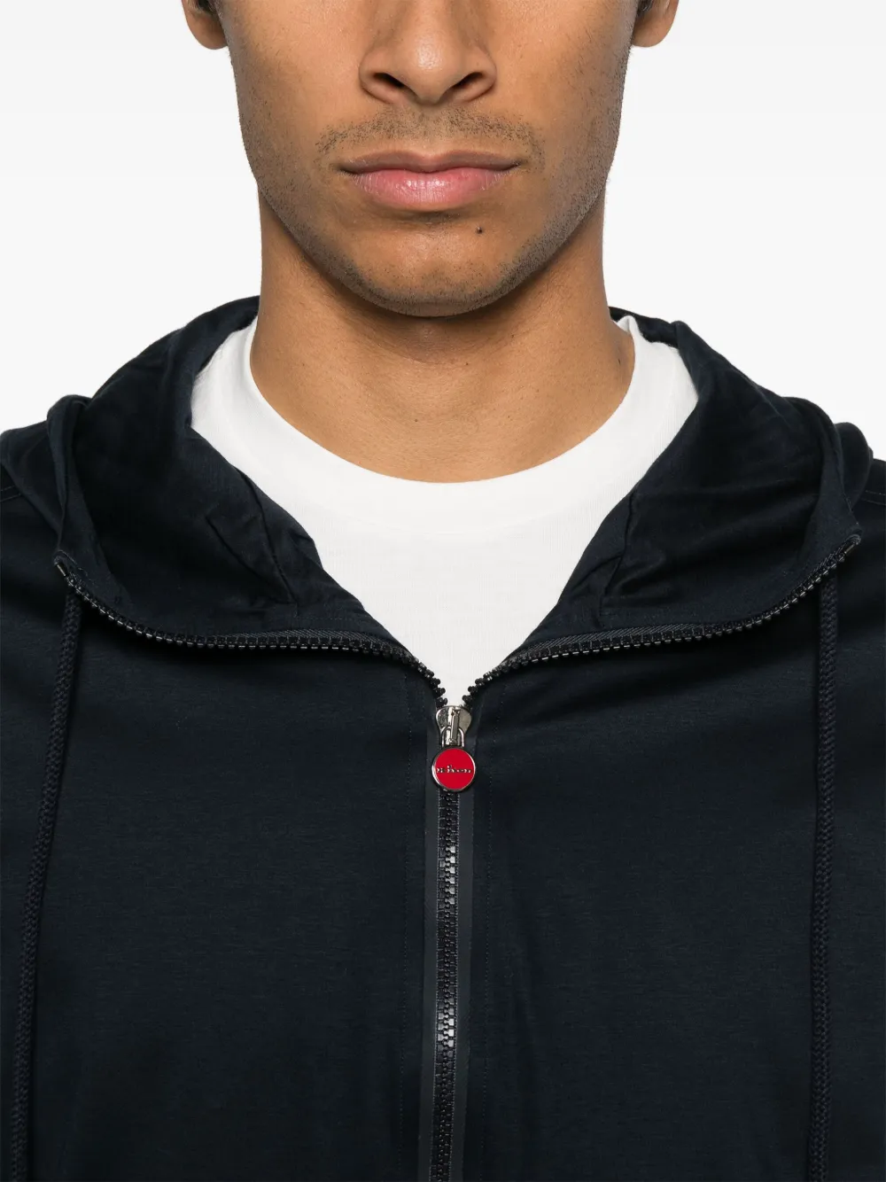 Kiton Katoenen hoodie Blauw