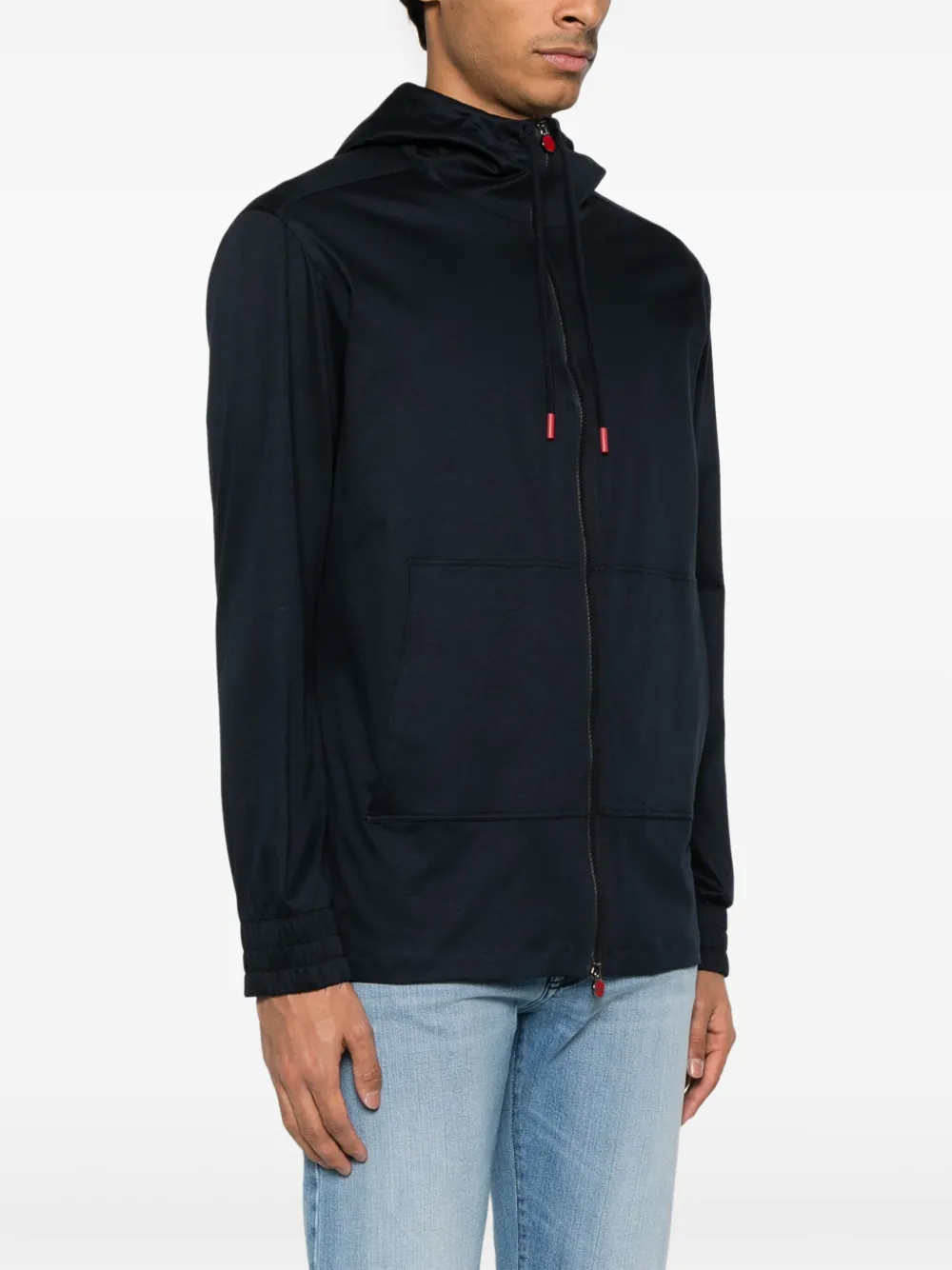 Kiton Katoenen hoodie Blauw