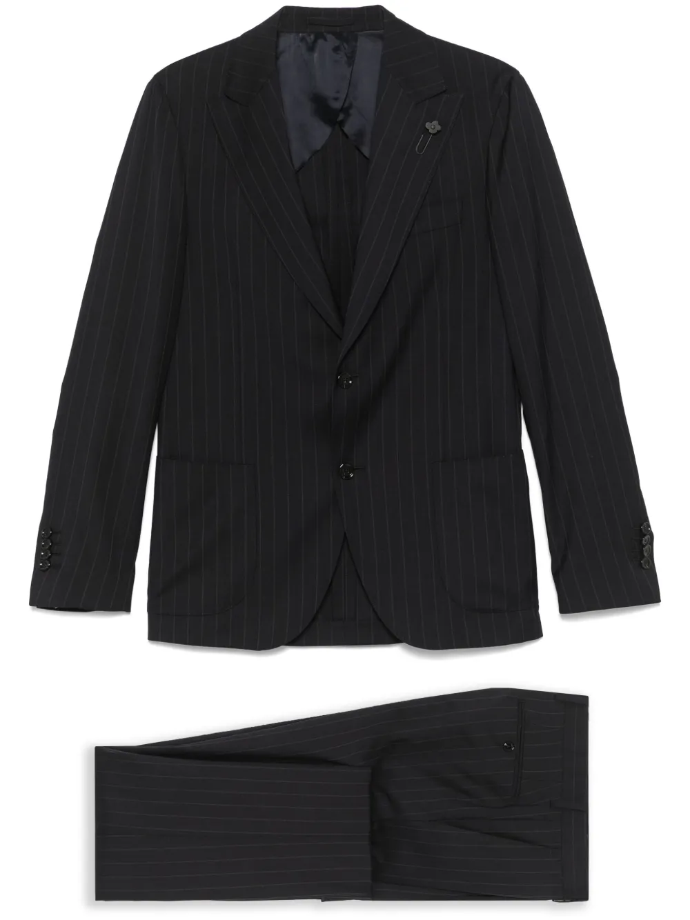 Lardini pinstriped suit | Blue | Image 1