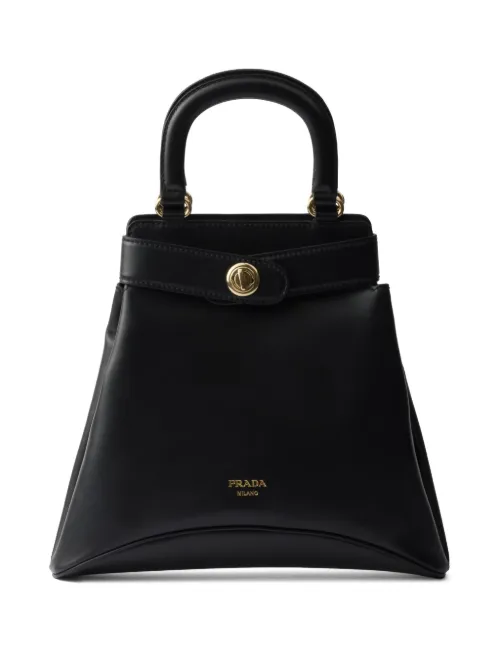 Sac cabas en cuir à logo imprimé - Prada - Modalova