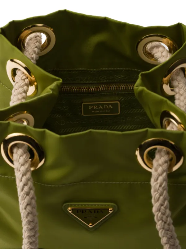 【送料&関税込】Prada Pastel Green Re-nylon Bucket Bag Prada Re-Nylon Bucket Bag | Green | FARFETCH