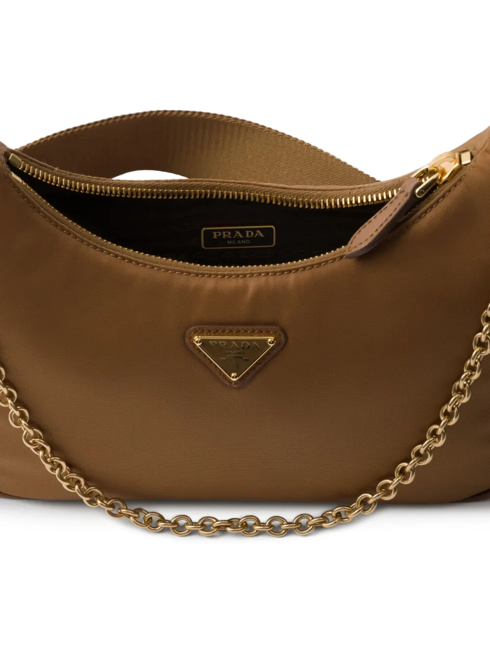 Prada Re-edition 2005 Re-nylon Bag With Saffiano Mini Bag In Brown