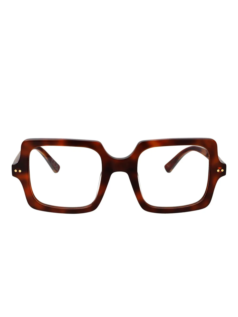 Marni Eyewear ロゴエングレーブ 眼鏡フレーム - ブラウン Marni Eyewear ロゴエングレーブ 眼鏡フレーム - ブラウン