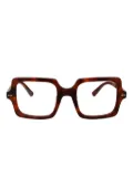 Marni Eyewear logo-engraved glasses - Brown