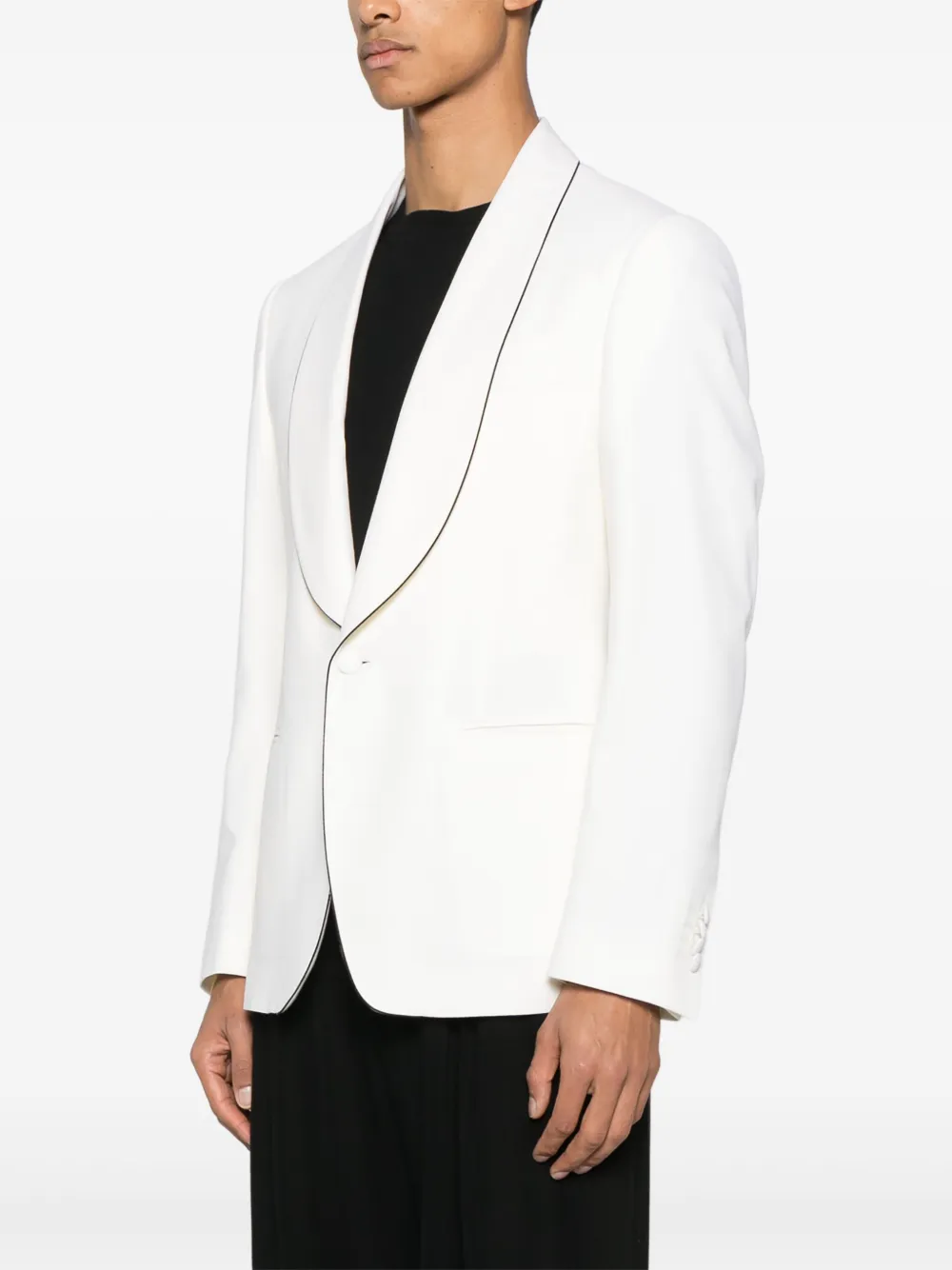 Lardini Blazer met contrasterende afwerking Beige