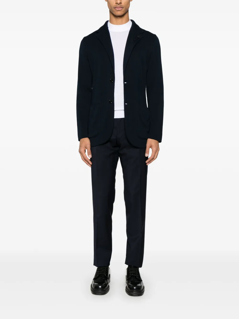 Lardini knitted blazer - Blauw