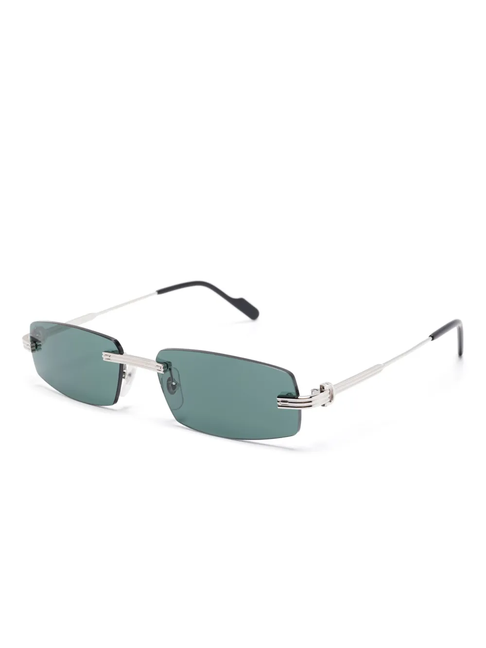 Cartier Eyewear Zonnebril met rechthoekig montuur - Zilver