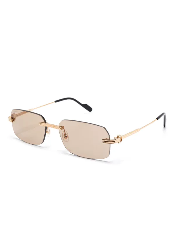 Cartier Eyewear Première De Cartier サングラス | ゴールドトーン