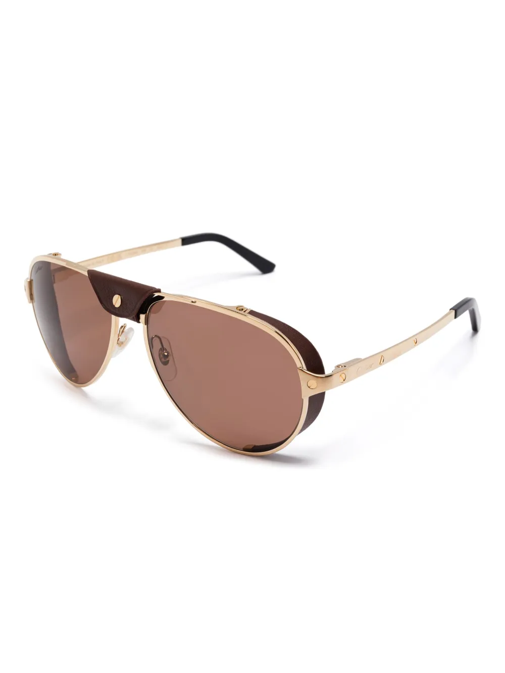 Cartier Eyewear Zonnebril met piloten montuur - Goud