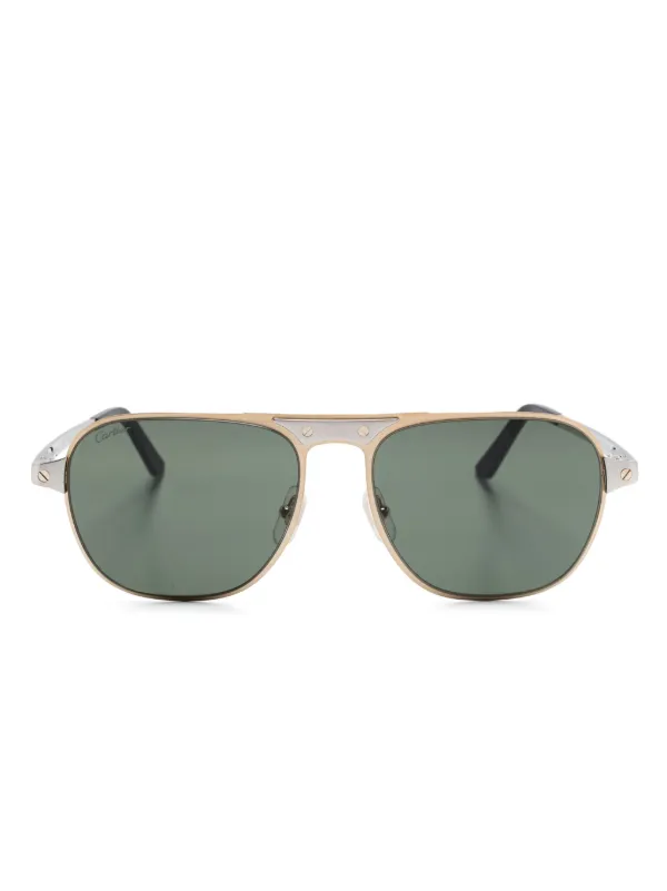 Cartier CT0532S-001 Sunglasses Silver Gold Grey Metal CT0532S Sunglasses - Cartier Authorized Retailer  main image 4