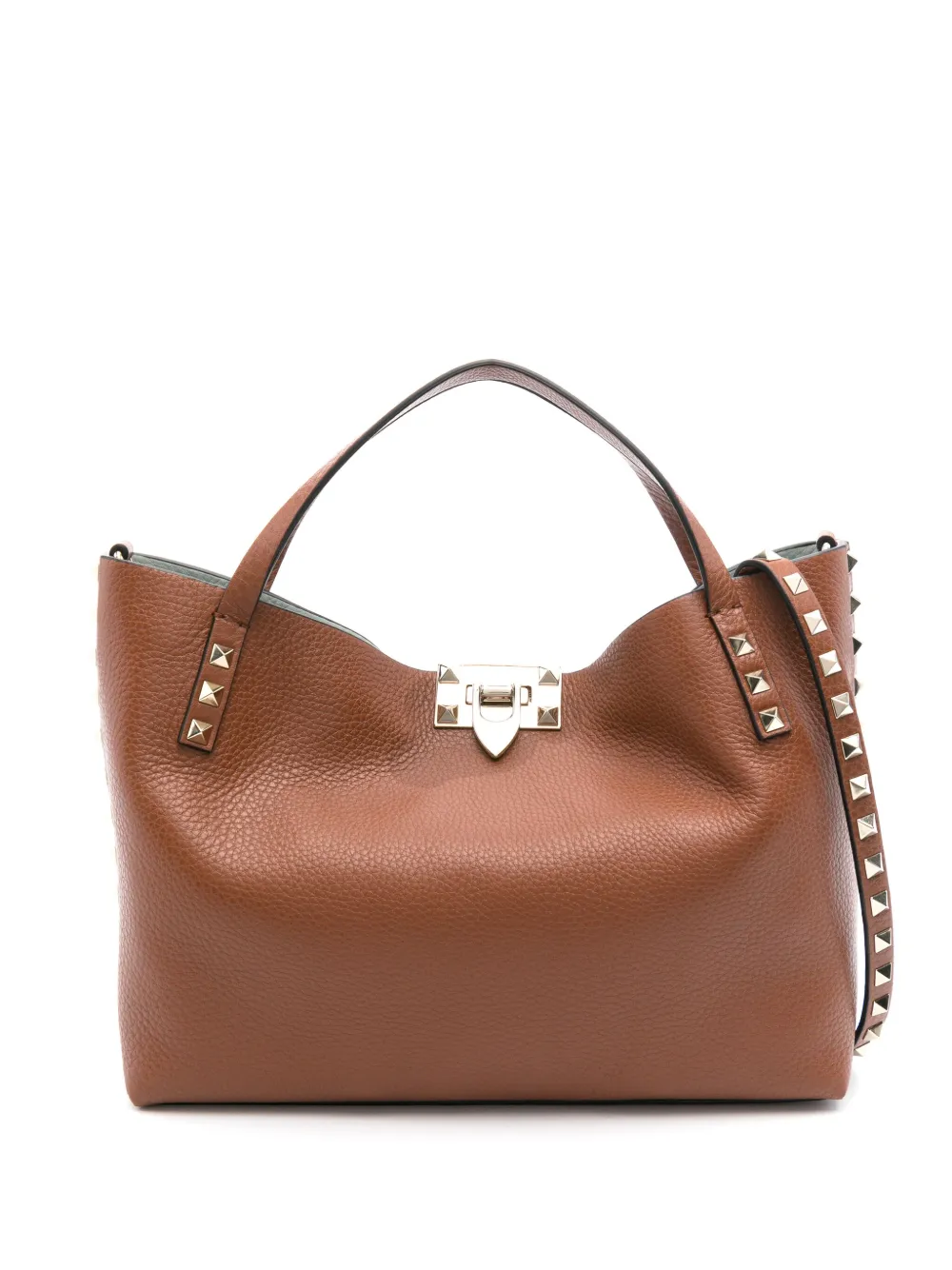 Valentino Garavani Rockstud kleine shopper Bruin