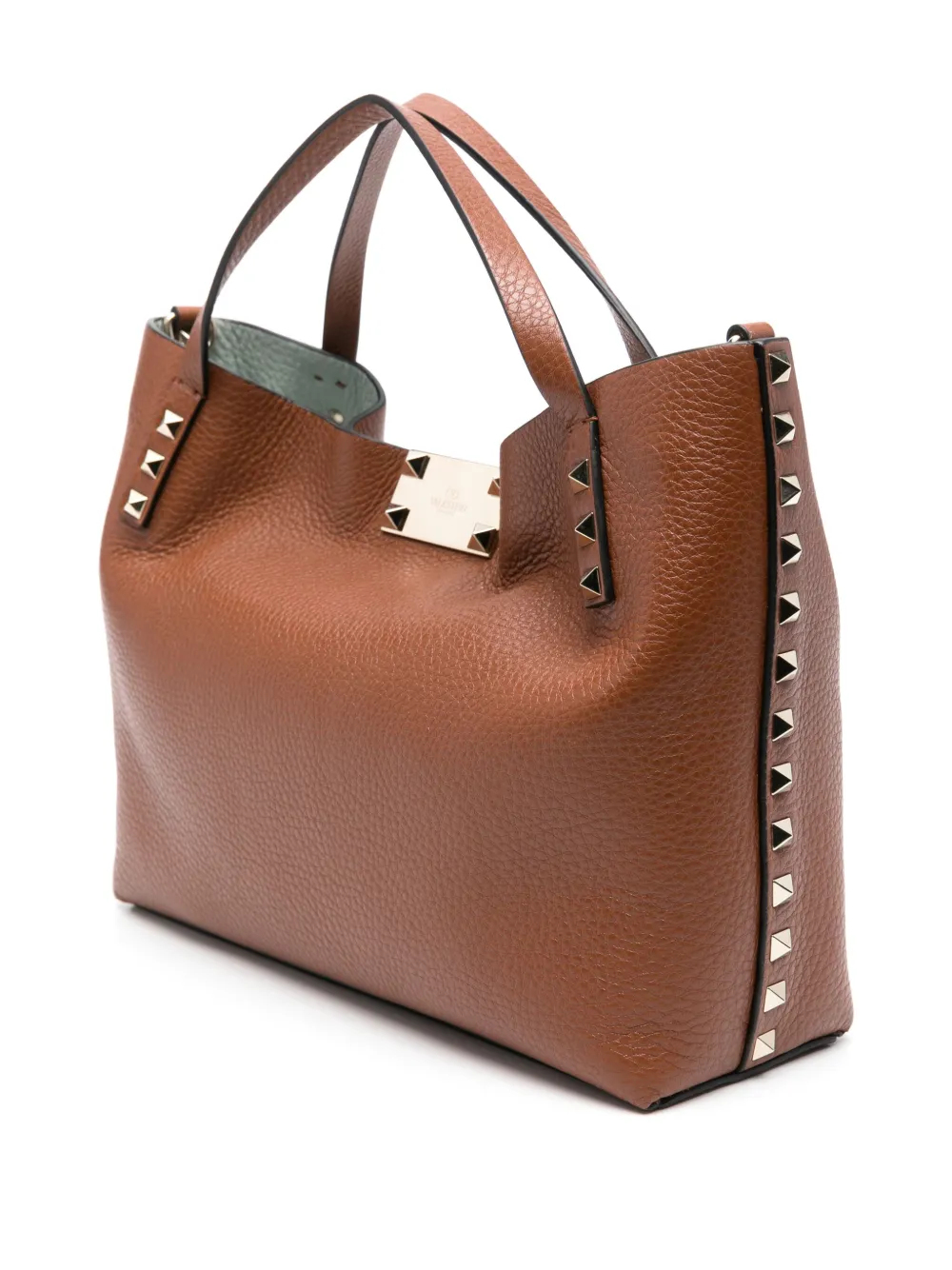 Valentino Garavani Rockstud kleine shopper Bruin