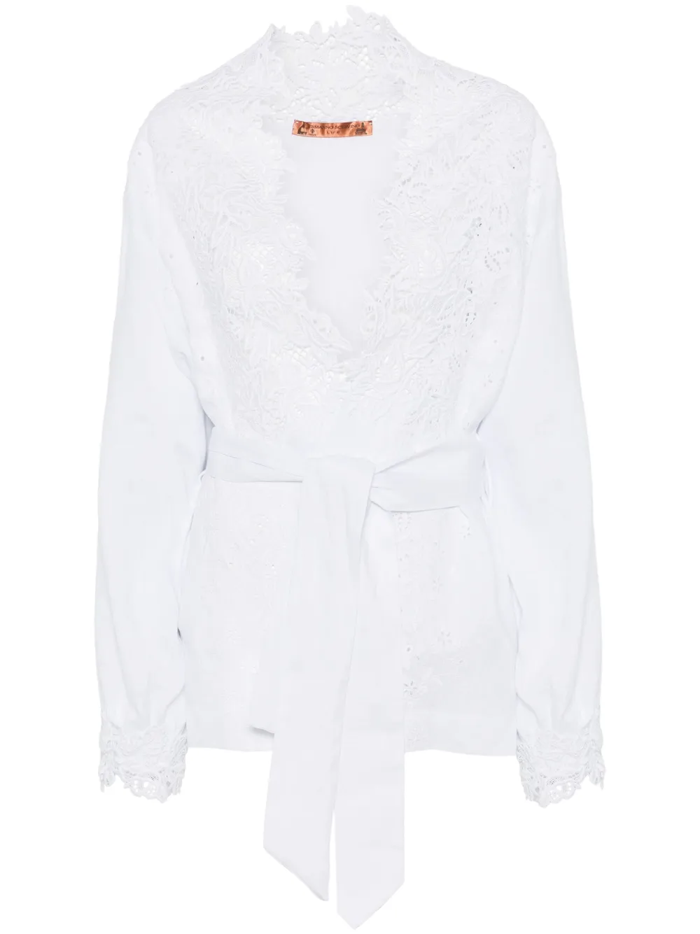 Ermanno Scervino Lace-detailed Blouse In Weiss