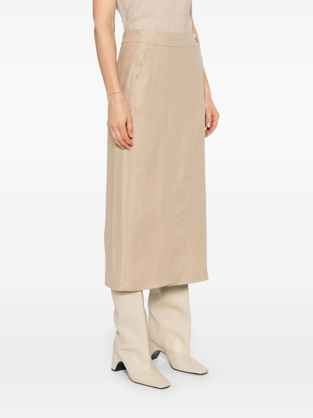 Peserico Midi-wikkelrok 046 BEIGE