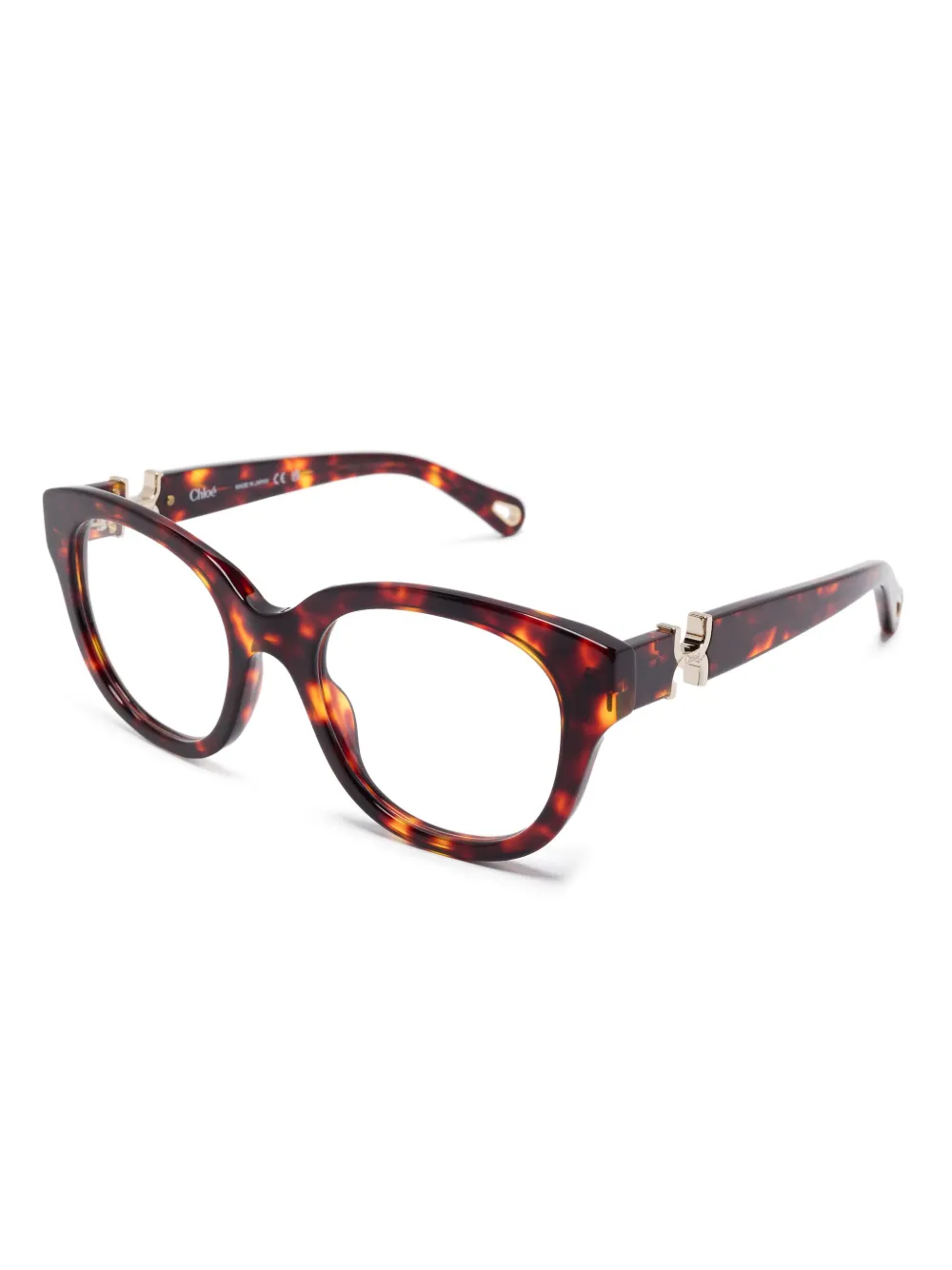 Chloé Eyewear Bril met vlinder montuur - Bruin