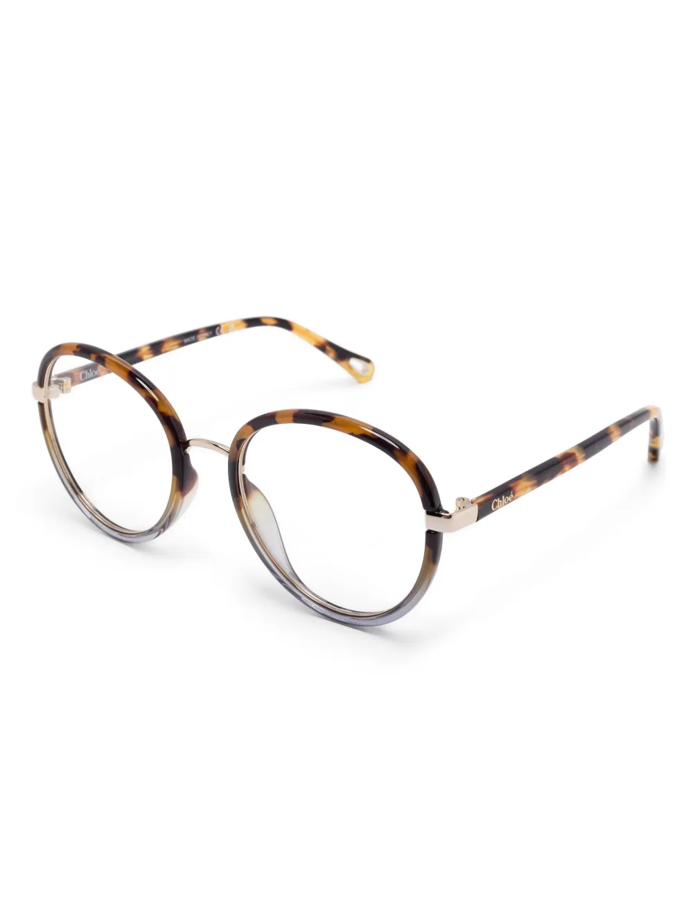 Chloé Eyewear Bril met rond montuur - Bruin