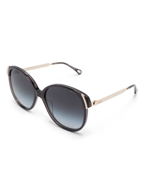 新品未使用CHLOEグレーオーバーサイズサングラス Chloé Eyewear オーバーサイズフレーム サングラス | グレー | FARFETCH JP