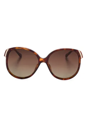 Chloé Eyewear オーバーサイズフレーム サングラス | ブラウン