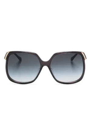 Chloé Eyewear オーバーサイズフレーム サングラス | グレー | FARFETCH JP
