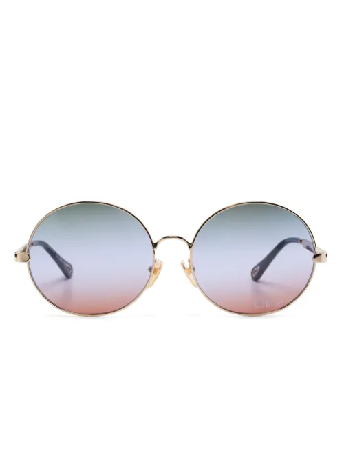 Lunettes de soleil à monture ronde - Chloé Eyewear - Modalova