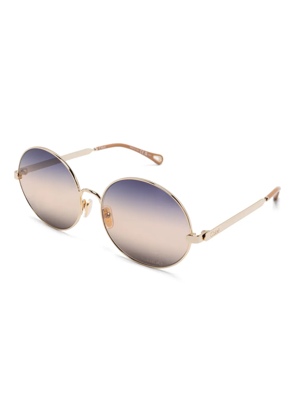 Chloé Eyewear Zonnebril met rond montuur - Goud