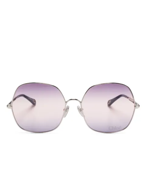 Chloé Eyewear солнцезащитные очки в массивной оправе
