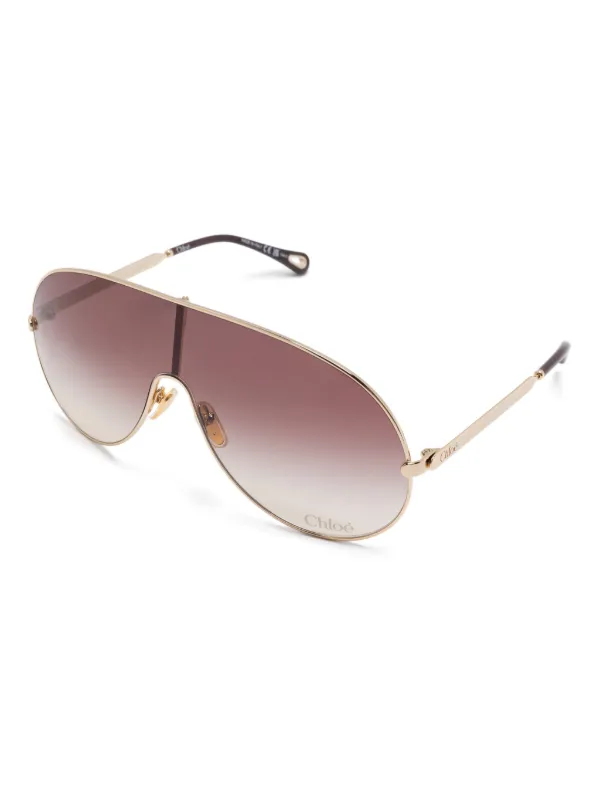 Chloé サングラス ゴールド Chloe - クロエ ライトカラー サングラス ゴールド メタル 新品
