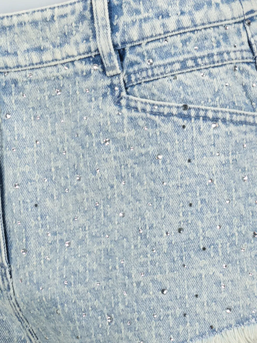 IRO Gerafelde denim shorts Blauw